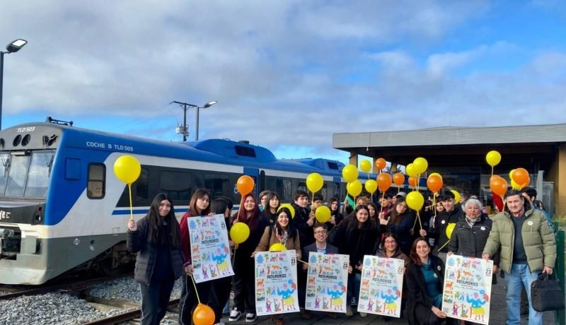 patrimonio ferroviario ninos de llanquihue en tren historico