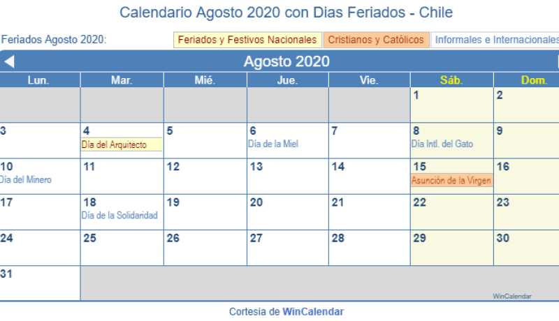 feriado del 15 de agosto es un dia irrenunciable en chile