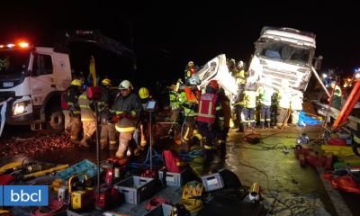 colision de camiones interrumpe ruta 5 sur entre puerto montt y pargua