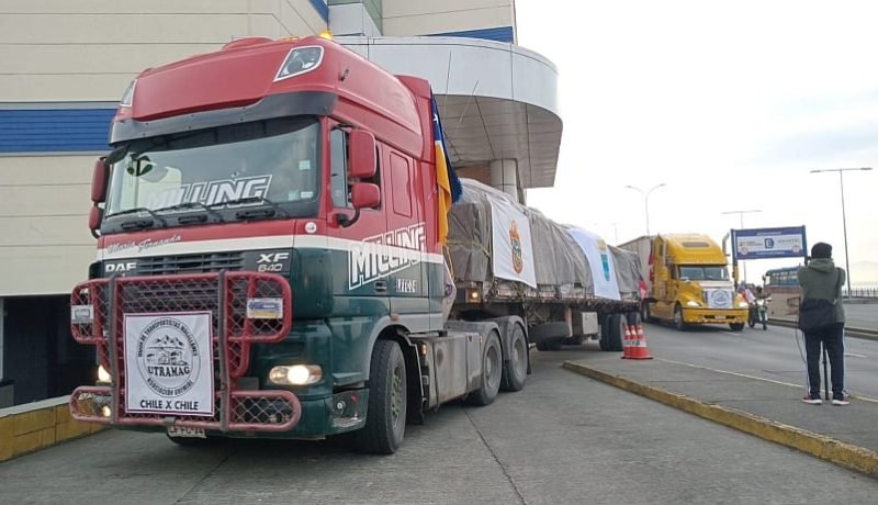 caravana de camioneros en los lagos exige conectividad nacional